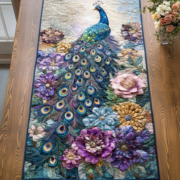 Feathered Beauty Quilted Table Runner