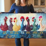 Feathered Funhouse Quilted Table Runner