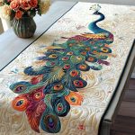 Feathered Grace Quilted Table Runner