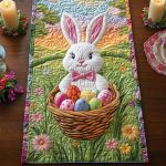 Festive Bloom Quilted Table Runner
