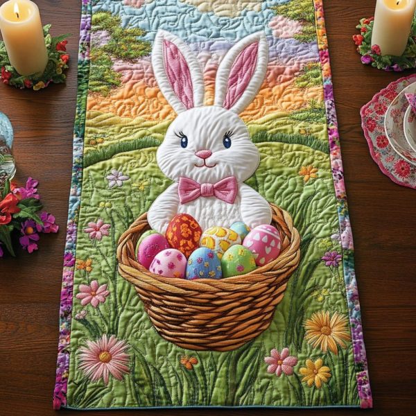 Festive Bloom Quilted Table Runner