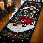 Festive Frost Quilted Table Runner