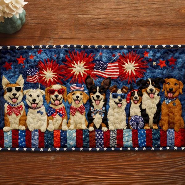 Festive Furballs Quilted Table Runner