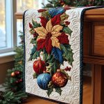 Festive Holly Spirit Quilted Table Runner