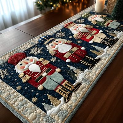 Festive Line Quilted Table Runner