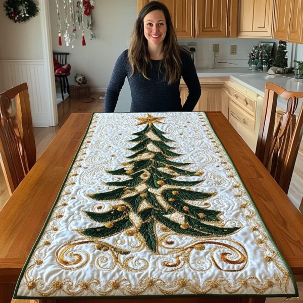 Festive Tree Quilted Table Runner