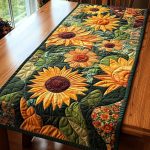 Field Of Gold Quilted Table Runner