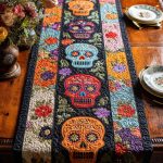 Fiesta Skull Quilted Table Runner