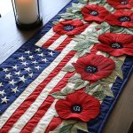 Flag Bloom Quilted Table Runner