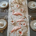 Flamingo Glow Quilted Table Runner