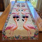 Flamingo Vibes Quilted Table Runner