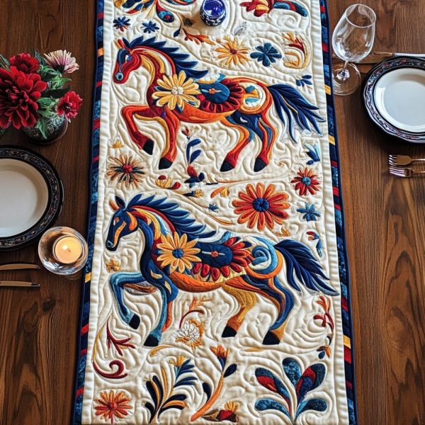 Floral Canter Quilted Table Runner