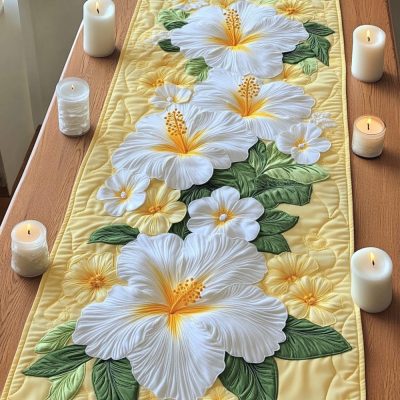 Floral Charm Quilted Table Runner