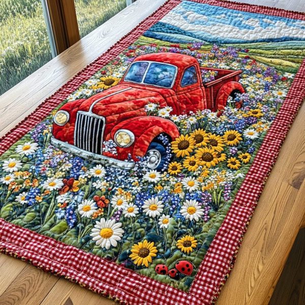 Floral Delivery Quilted Table Runner