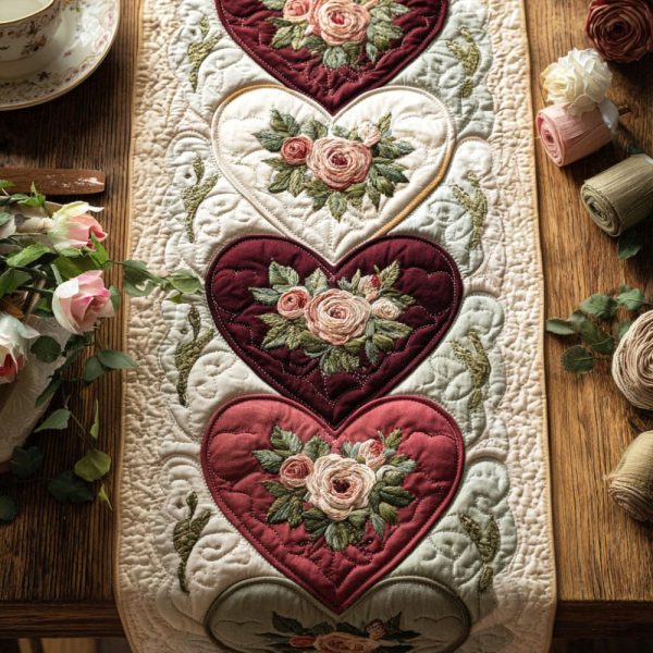 Floral Devotion Quilted Table Runner