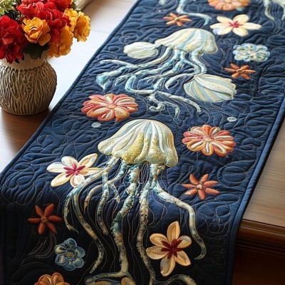 Floral Drift Quilted Table Runner