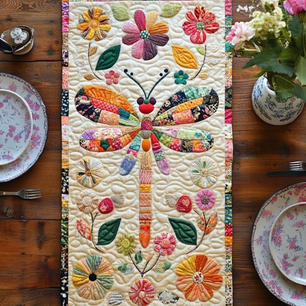 Floral Drift Quilted Table Runner