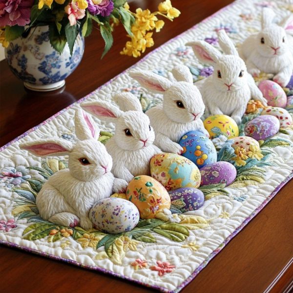 Floral Easter Parade Quilted Table Runner