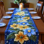 Floral Elegance Quilted Table Runner