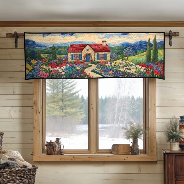 Floral Escape Quilted Valance