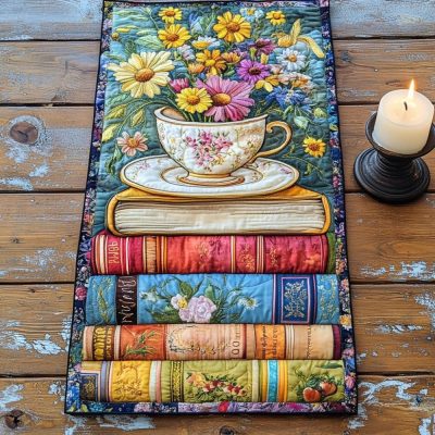 Floral Fiction Quilted Table Runner