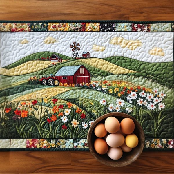 Floral Fields Quilted Table Runner