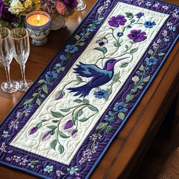 Floral Flight Quilted Table Runner