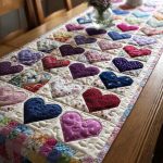 Floral Heartloom Quilted Table Runner