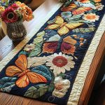Floral Symphony Quilted Table Runner