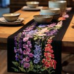 Floral Twilight Quilted Table Runner