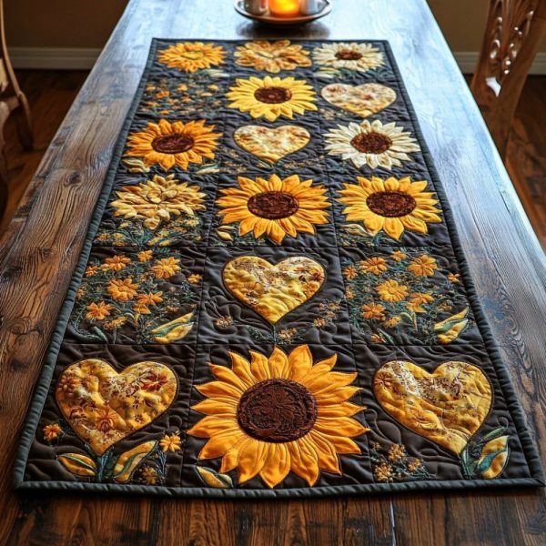 Flower Delight Quilted Table Runner