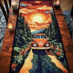 Flower Trip Quilted Table Runner