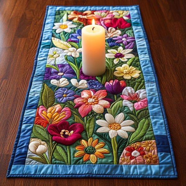 Flowery Dreams Quilted Table Runner