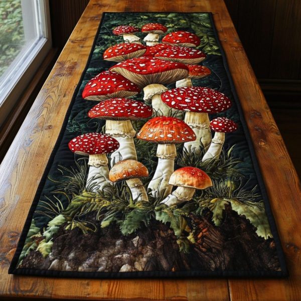 Forest Bloom Quilted Table Runner