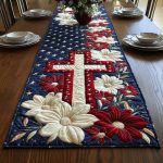 Freedom Cross Quilted Table Runner