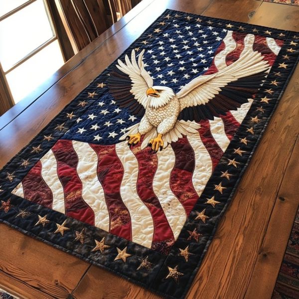 Eagle Patriotic Quilted Table Runner
