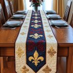French Crest Quilted Table Runner