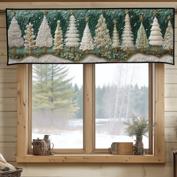 Frosted Pines Quilted Valance