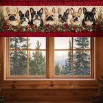 Frosty Frenchie Charm Quilted Valance