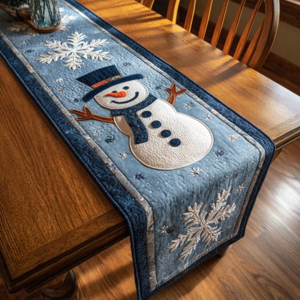 Frosty Cheer Quilted Table Runner