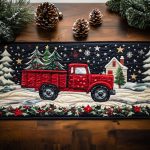 Frosty Festive Path Quilted Table Runner