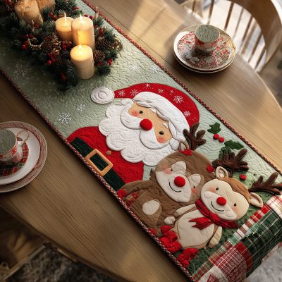 Frosty Hug Quilted Table Runner