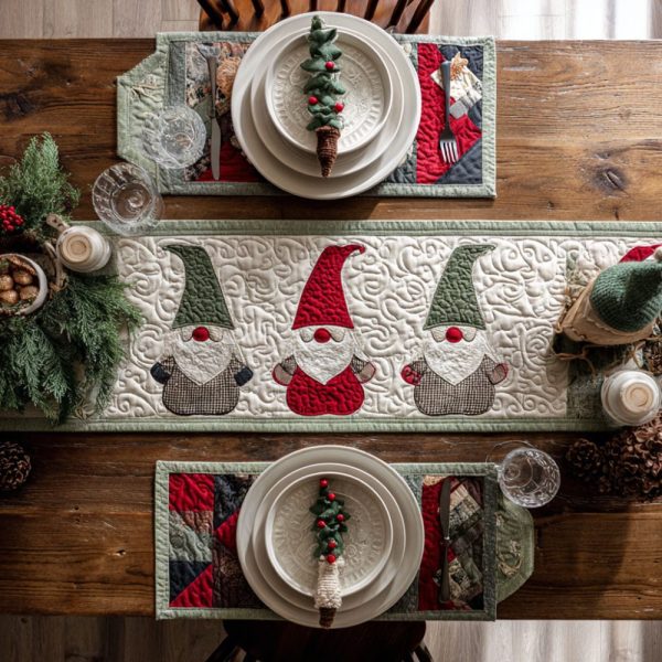Frosty Smiles Quilted Table Runner