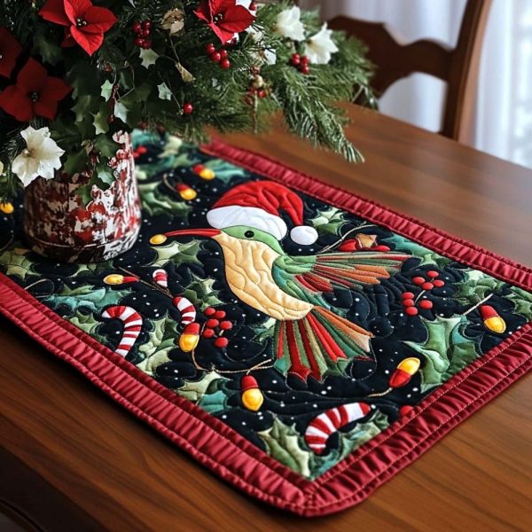 Frosty Wings Quilted Table Runner