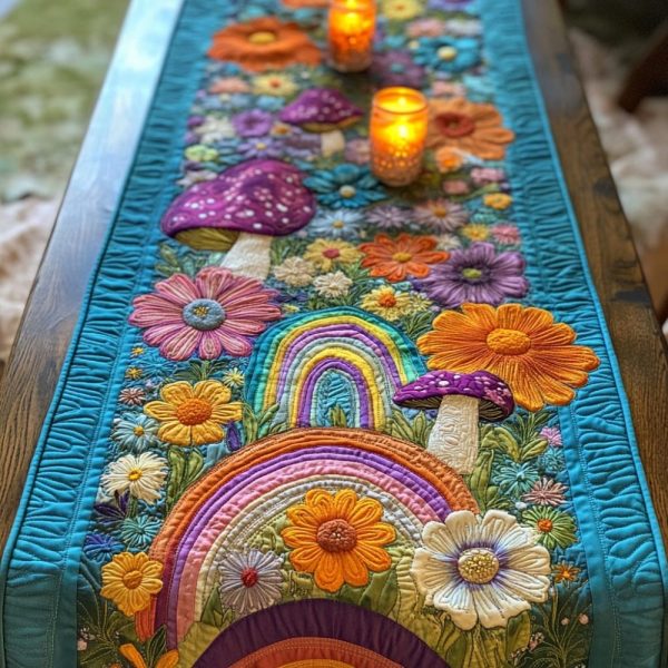 Fungi Fantasia Quilted Table Runner