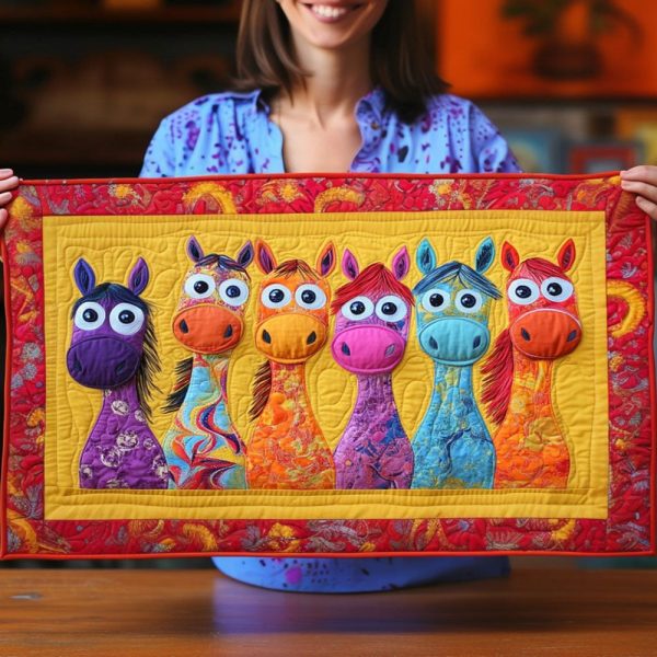 Funny Filly Quilted Table Runner