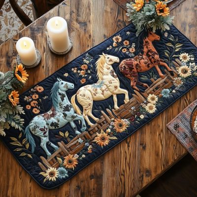 Gallop Bloom Quilted Table Runner