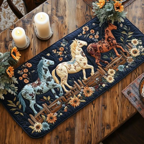 Gallop Bloom Quilted Table Runner