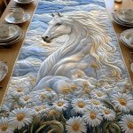 Galloping Daisies Quilted Table Runner