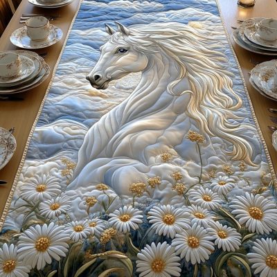 Galloping Daisies Quilted Table Runner